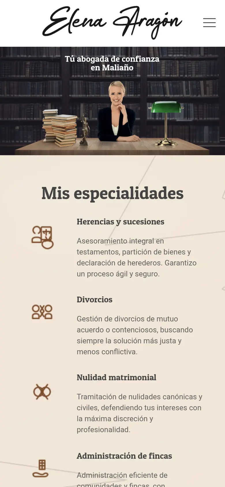 La misma web en un móvil