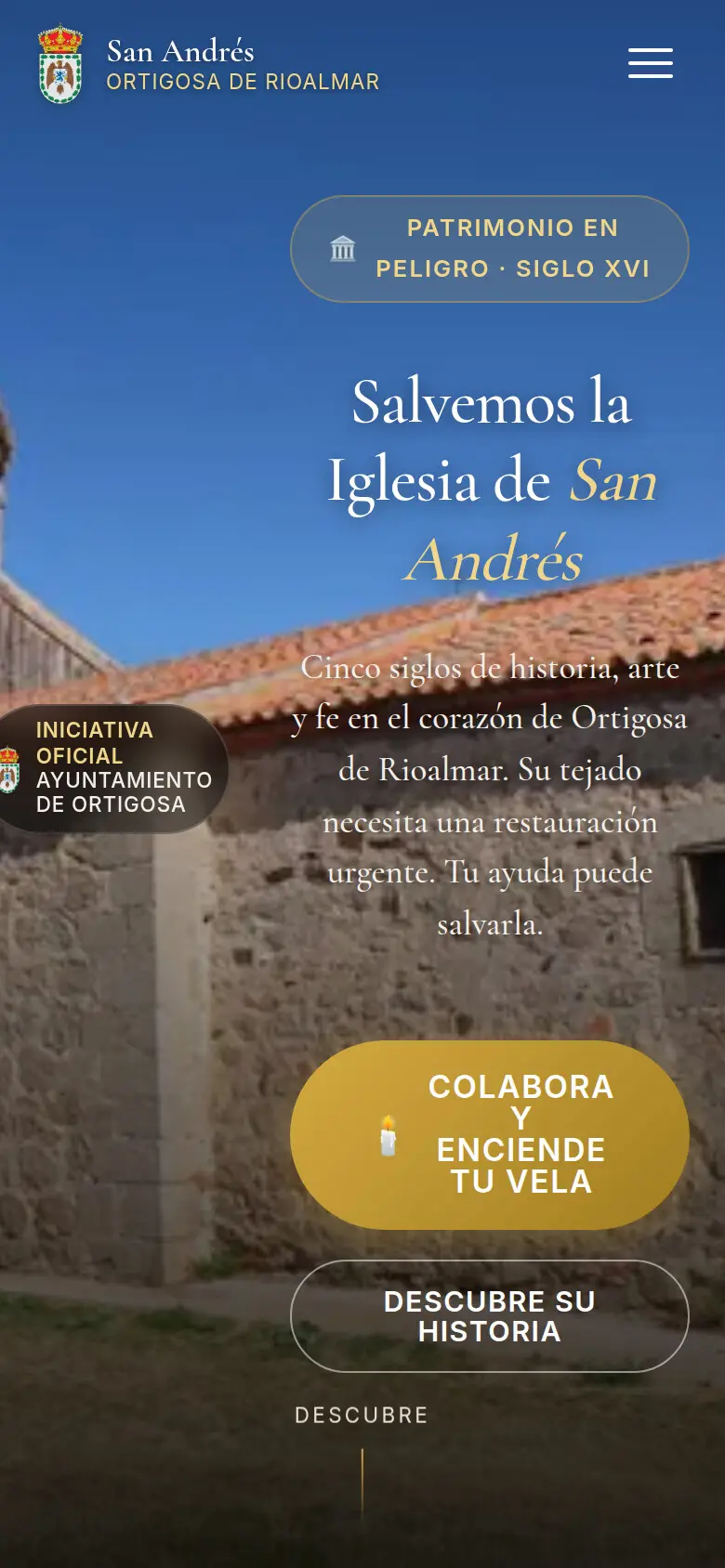 La misma web vista en un móvil